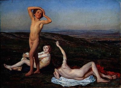 Tre ragazzi nudi, studio per 