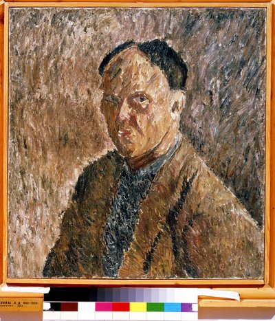 Autoritratto. Dipinto di Alexander Davidovich Drevin (1889-1938) 1923 Galleria Statale Tretyakov, Mosca da Aleksandr Davidovic Drevin