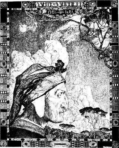 Dante Alighieri, poeta medievale italiano da Aleksandr Jakovlevic Golovin