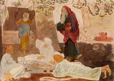 Tre pellegrini in visita ad Abramo, metà XIX secolo, 1965 da Aleksandr Ivanov