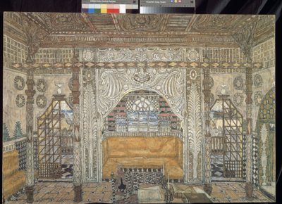 Scenografia per la pièce Otello di William Shakespeare da Aleksandr Jakovlevic Golovin