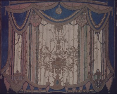 Progetto di sipario per la commedia Il Mascherato di M. Lermontov, 1917 da Aleksandr Jakovlevic Golovin