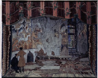 Progetto di scenografia per la pièce Il temporale di Aleksandr Ostrovskij da Aleksandr Jakovlevic Golovin