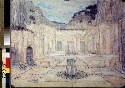 Progetto di decorazione per la tragedia Antigone dopo Sofocle da Aleksandr Jakovlevic Golovin