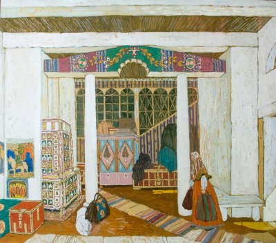 Scenografia per il dramma La Tempesta, di Alexander Ostrovsky, 1916 da Aleksandr Jakovlevic Golovin
