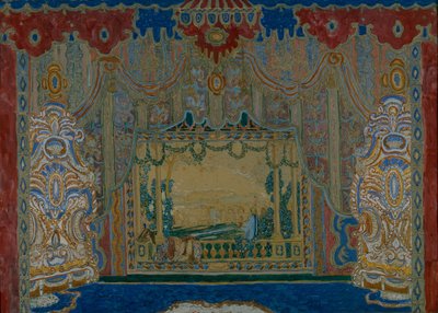 Scenografia per la commedia teatrale Don Giovanni di Molière, 1910 da Aleksandr Jakovlevic Golovin
