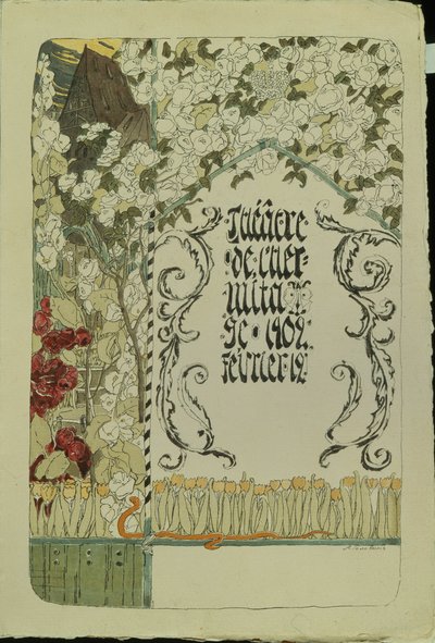 Programma teatrale per la pièce teatrale Faust, 1902 da Aleksandr Jakovlevic Golovin