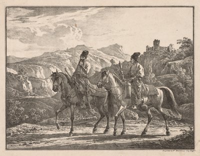 Due cosacchi a cavallo da Aleksandr Orlowski