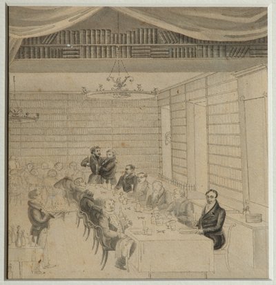 Festa Letteraria nella Libreria di Aleksander Smirdin da Aleksandr Pavlovich Bryullov