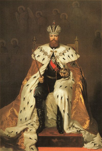 Ritratto di Alessandro III di Russia (1845-1894) da Aleksandr Petrovic Sokolov
