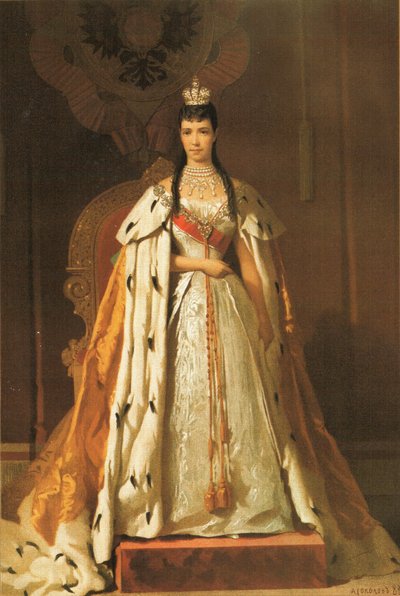 Ritratto di Maria Fyodorovna (1847-1928) da Aleksandr Petrovic Sokolov