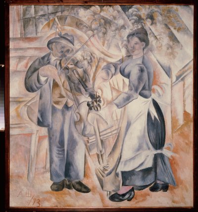 I musicisti. Dipinto di Alexander Vasilyevich Shevchenko (Alexandre Chevtchenko) (1883-1948), olio su tela da Aleksandr Vasilievich Shevchenko