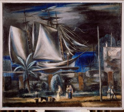 Porto marittimo, la notte da Aleksandr Vasilievich Shevchenko