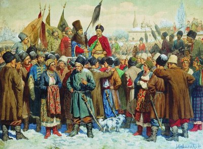 Discorso del boiardo Vasili Buturlin alla Rada di Pereyaslav, 1880 da Aleksei Danilovich Kivshenko