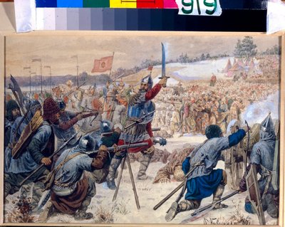 La conquista della Siberia da parte di Yermak Timofeyevitch da Aleksei Danilovich Kivshenko