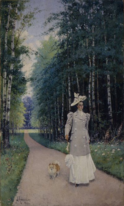 Passeggiata. Ritratto della Contessa Leokadia Shirinskaya-Shikhmatova, 1894 da Aleksei Danilovich Kivshenko