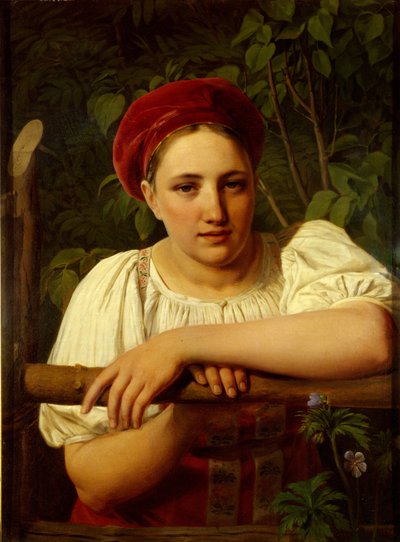 Una ragazza contadina della regione di Tver, 1840 da Aleksei Gavrilovich Venetsianov
