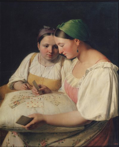 Lettura della fortuna, 1842 da Aleksei Gavrilovich Venetsianov