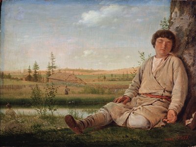 Pastorello dormiente, 1823 da Aleksei Gavrilovich Venetsianov