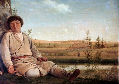 Pastore dormiente da Aleksei Gavrilovich Venetsianov