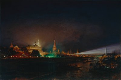 Illuminazione del Cremlino di Mosca, 1883 da Aleksei Petrovich Bogolyubov