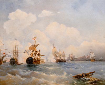 La battaglia navale di Reval del 13 maggio 1790, 1860s da Aleksei Petrovich Bogolyubov