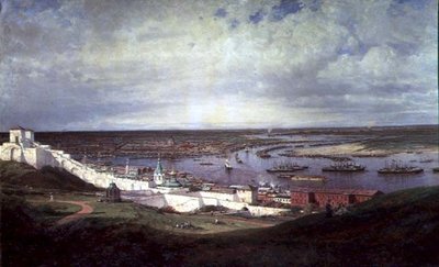 Veduta di Nizhny Novgorod da Aleksei Petrovich Bogolyubov