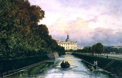 Veduta del Canale Lebyazhyeva verso il Palazzo Mikhailovsky, San Pietroburgo da Aleksei Petrovich Bogolyubov