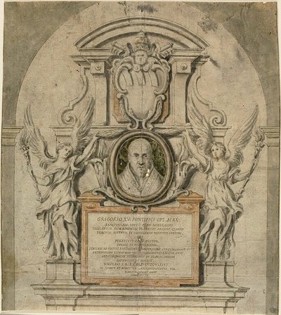Progetto per il monumento a papa Gregorio XV da Alessandro Algardi