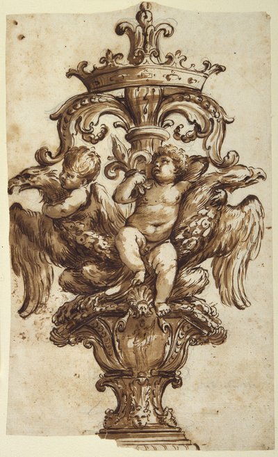 Progetto per un finale di carrozza da Alessandro Algardi