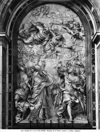 Papa Leone I (c.390-461) respinge Attila (c.406-453) da Alessandro Algardi
