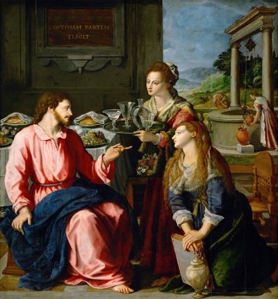 Cristo in casa di Marta e Maria da Alessandro Allori