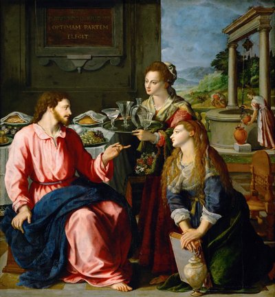 Cristo nella Casa di Marta e Maria da Alessandro Allori