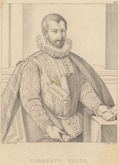 Ritratto di Torquato Tasso da Alessandro Allori