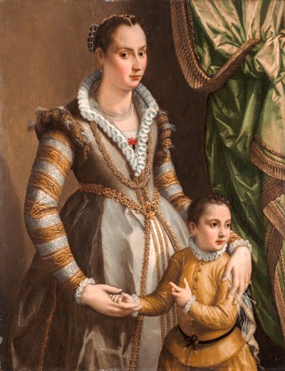 Ritratto di nobildonna con il figlio da Alessandro Allori