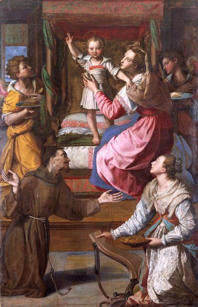 Vergine e Bambino con i santi Francesco e Lucia da Alessandro Allori