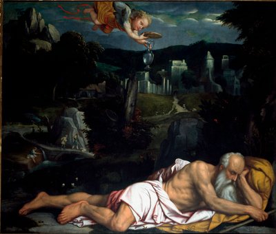 Elia addormentato da Alessandro Bonvicino Moretto