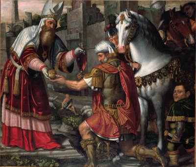 Incontro di Abramo e Melchisedec da Alessandro Bonvicino Moretto