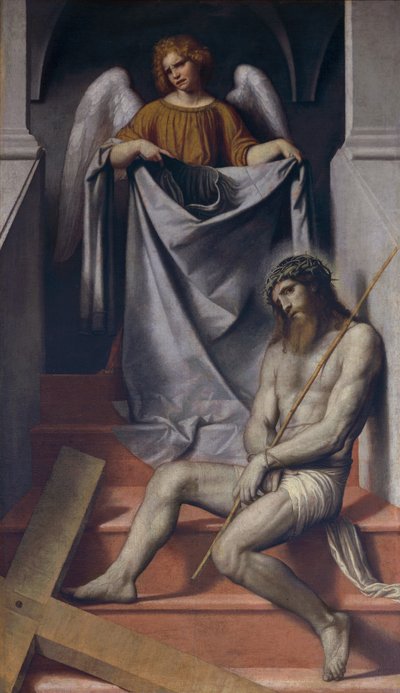 Passione di Cristo e angelo da Alessandro Bonvicino Moretto