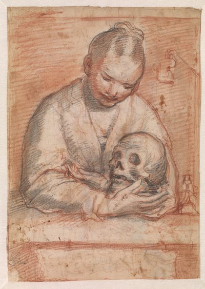 Santa Maria Maddalena con un teschio tra le braccia da Alessandro Casolani