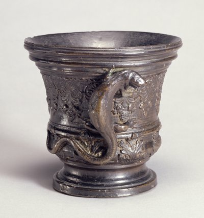 Mortaio con manico a forma di lucertola, c.1500 da Alessandro Leopardi