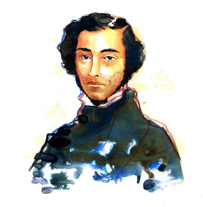 Charles-Alexis-Henri Clerel de Tocqueville (1805-59) - Ritratto di Alexis de Tocqueville da Alessandro Lonati