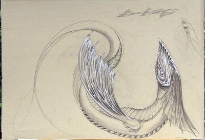 Creatura fantastica: drago marino. Schizzo di Alessandro Lonati da Alessandro Lonati