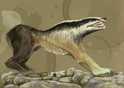Mostri fantastici e creature, criptozoologia: rappresentazione di una crocotta (o leucrotta, corocotta, crocuta, yena) cane-lupo mitico dell