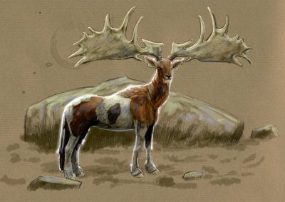Mostri e creature fantastiche, criptozoologia: rappresentazione di un ippocerfo da Alessandro Lonati