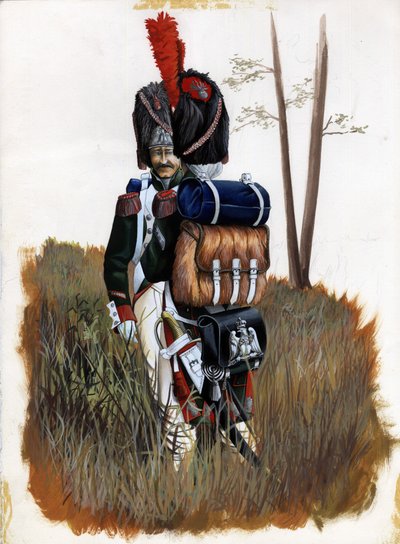 Primo Impero (1804-1814 e 1815): soldati granatieri della Guardia Reale della Grande Armata Napoleonica in Italia da Alessandro Lonati