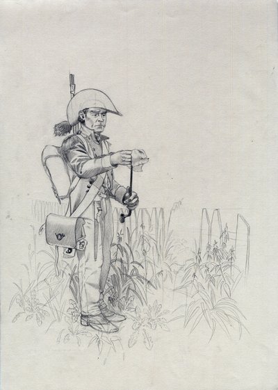 Primo Impero (1804-1814 o 1815): soldato della grande armata napoleonica, soldato di fanteria cacciatore da Alessandro Lonati