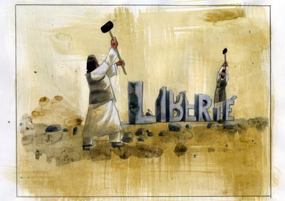 Fondamentalismo islamico: due salafiti che distruggono lettere di libertà da Alessandro Lonati