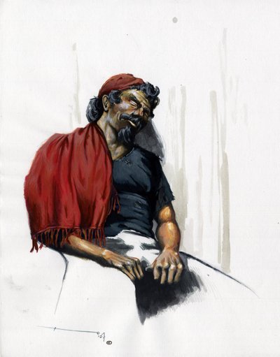 Pirata o marinaio addormentato da Alessandro Lonati
