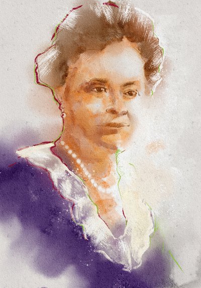 Ritratto della farmacologa Gertrude B. Ellion, 2023 (illustrazione) da Alessandro Lonati